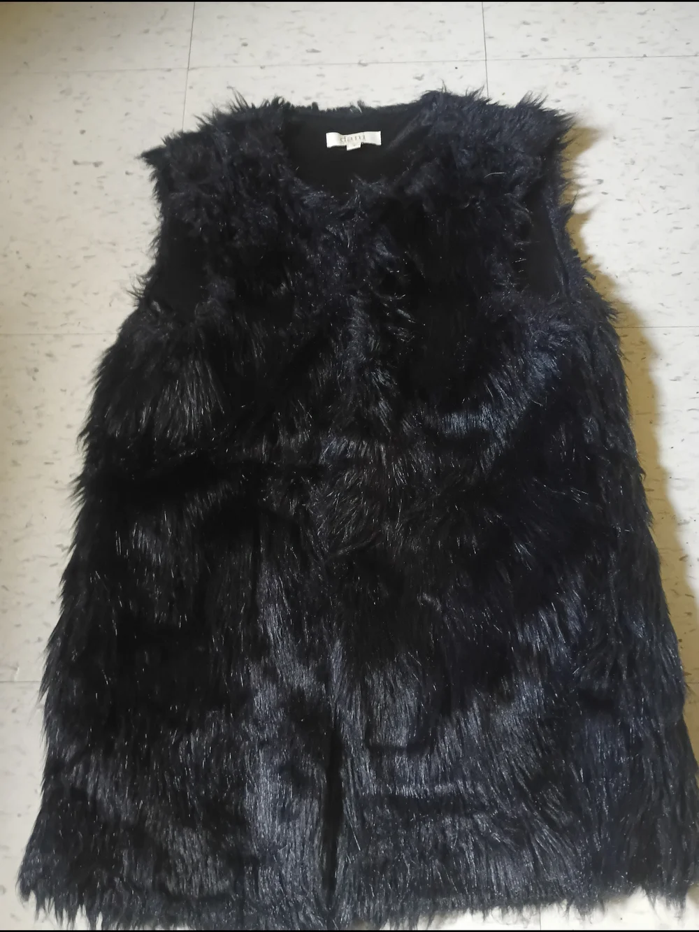 Dani Collection Vintage Women's Black Faux Fur Vest